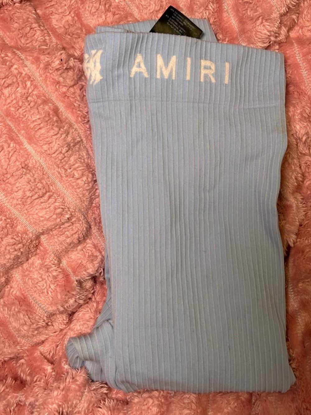 AMIRI Light Blue Ribbed Men's Undershirt